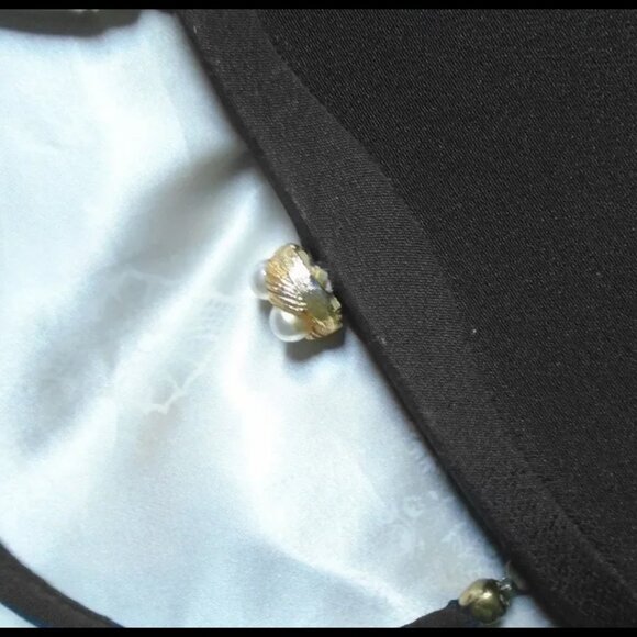 Vintage Convertible Evening Clutch, Deadstock Black Purse - Picture 6 of 13